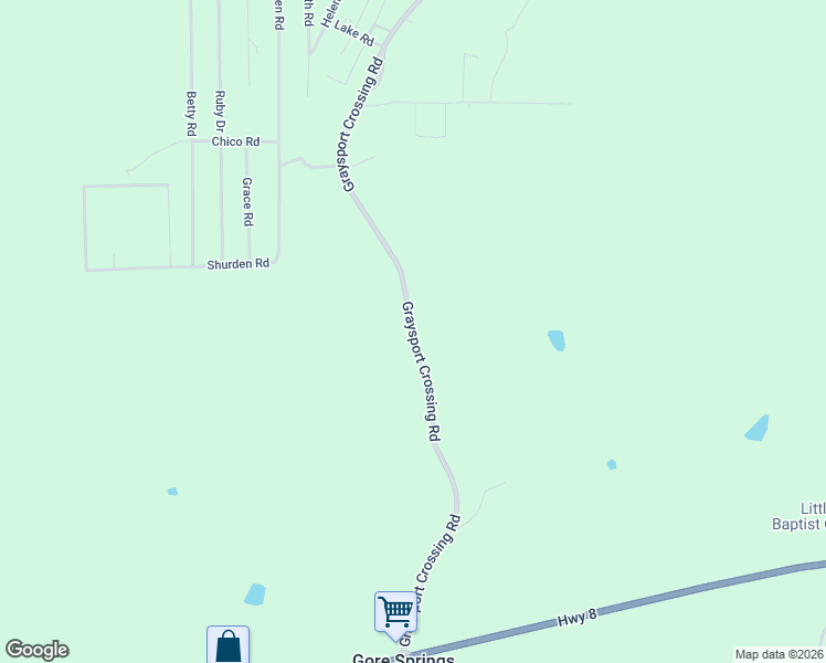 map of restaurants, bars, coffee shops, grocery stores, and more near 627-1075 Graysport Crossing Road in Gore Springs