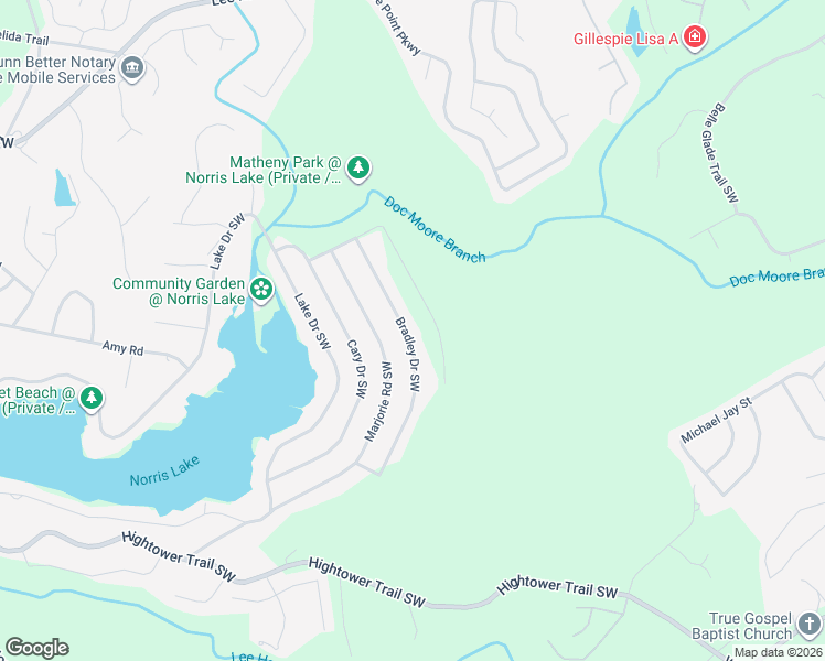 map of restaurants, bars, coffee shops, grocery stores, and more near 4282 Bradley Drive Southwest in Snellville