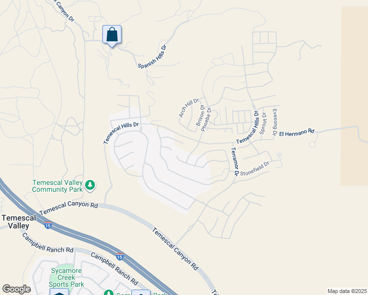 map of restaurants, bars, coffee shops, grocery stores, and more near 11489 Summit Court in Corona