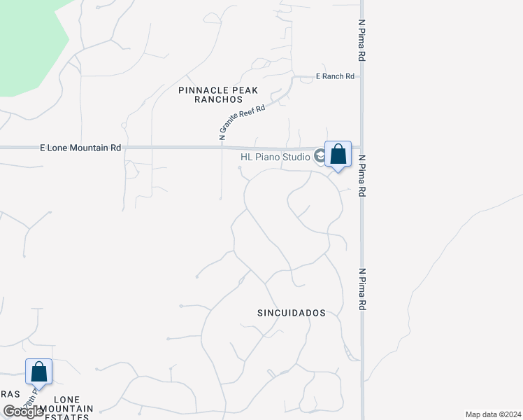 map of restaurants, bars, coffee shops, grocery stores, and more near 30000-31198 North Campestre in Scottsdale