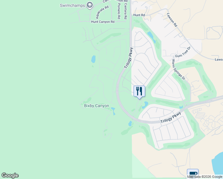map of restaurants, bars, coffee shops, grocery stores, and more near 24275 Augusta Drive in Corona