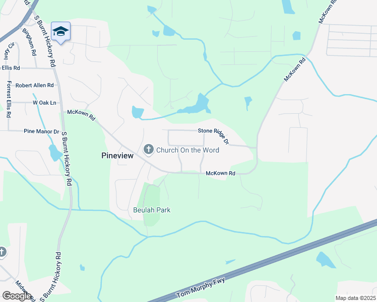 map of restaurants, bars, coffee shops, grocery stores, and more near 3589 Stone Ridge Trail in Douglasville
