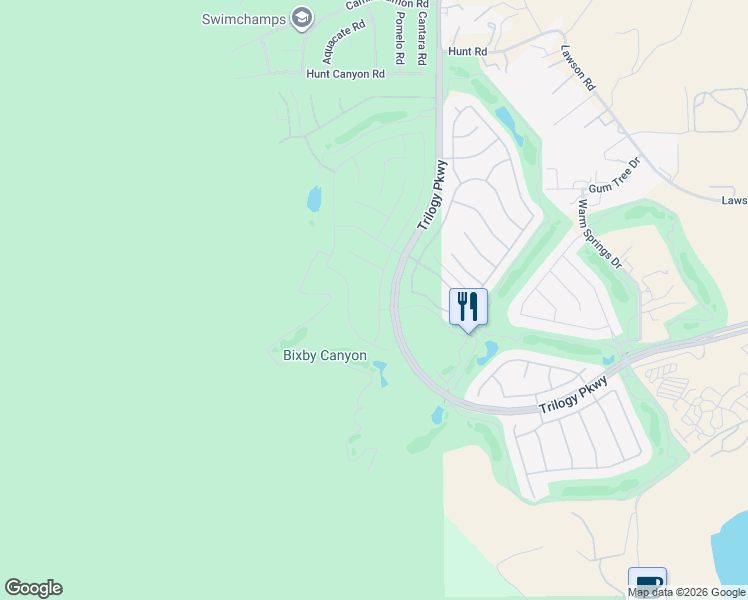 map of restaurants, bars, coffee shops, grocery stores, and more near 24275 Augusta Drive in Corona