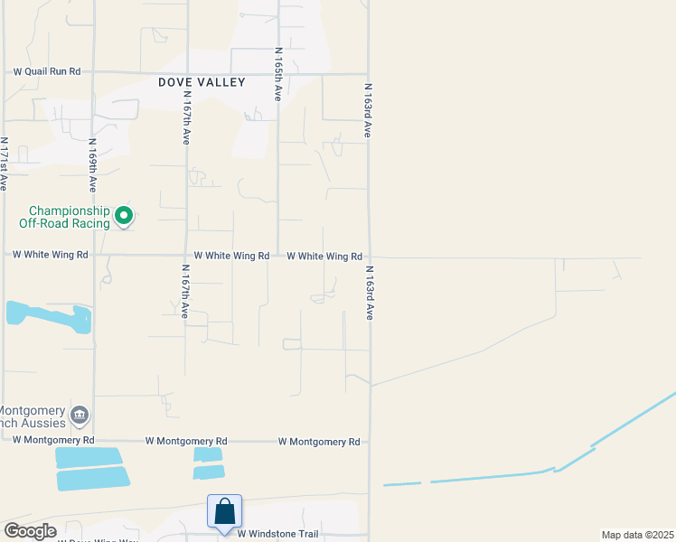 map of restaurants, bars, coffee shops, grocery stores, and more near 16333 West White Wing Road in Surprise