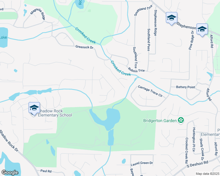 map of restaurants, bars, coffee shops, grocery stores, and more near 6273 Lake Valley Point in Lithonia