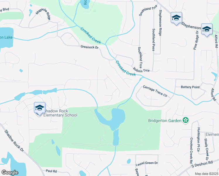 map of restaurants, bars, coffee shops, grocery stores, and more near 6202 Lake Rock Lane in Lithonia
