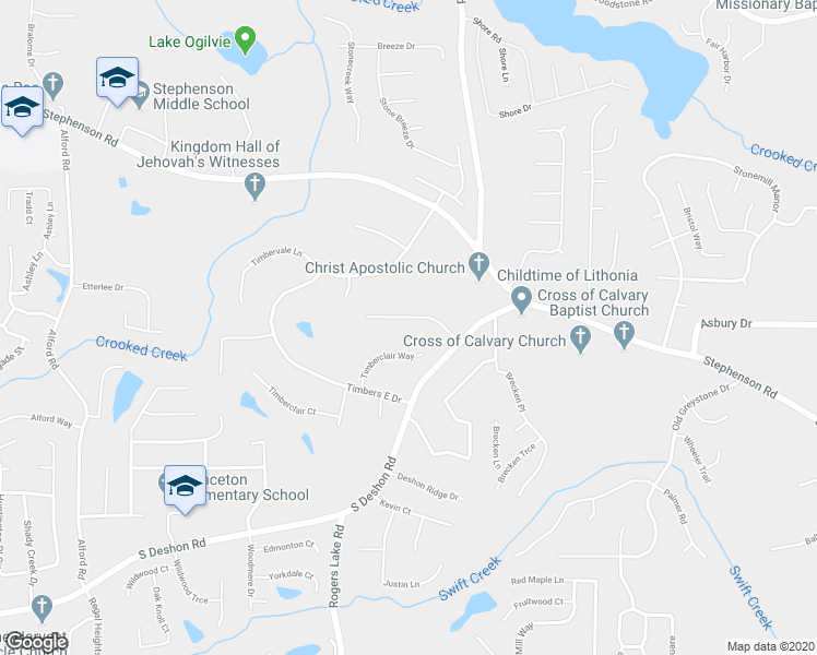 map of restaurants, bars, coffee shops, grocery stores, and more near 6941 Kimberland Gardens Lane in Lithonia