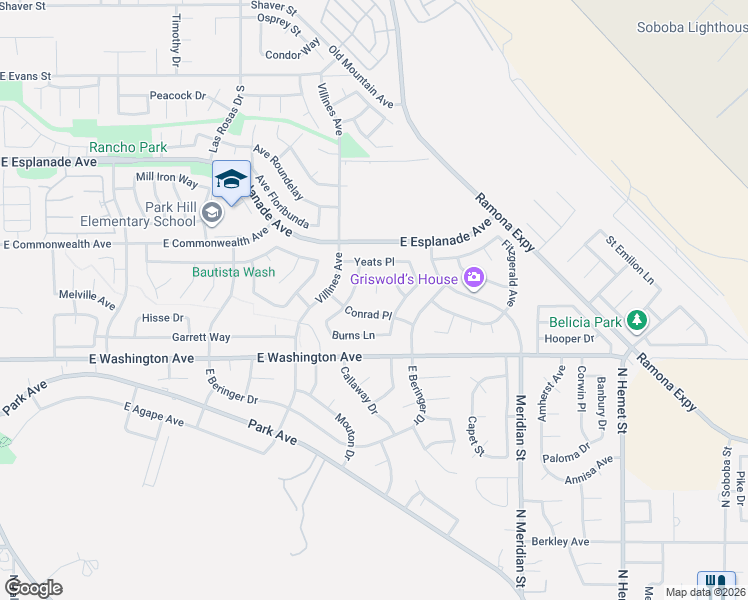 map of restaurants, bars, coffee shops, grocery stores, and more near 1938 Mann Court in San Jacinto