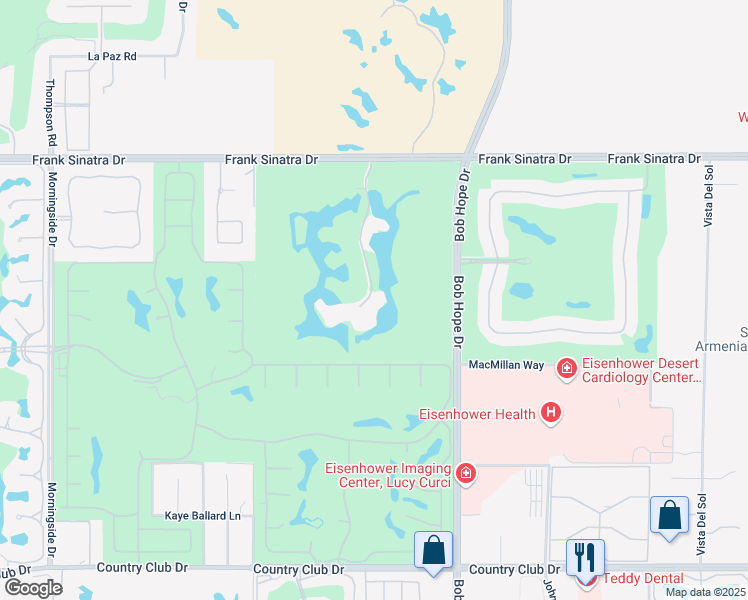 map of restaurants, bars, coffee shops, grocery stores, and more near 900 Island Drive in Rancho Mirage