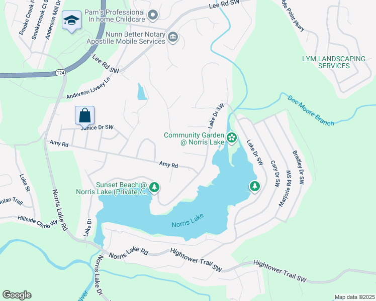 map of restaurants, bars, coffee shops, grocery stores, and more near 4433 Jacobs Drive Southwest in Snellville