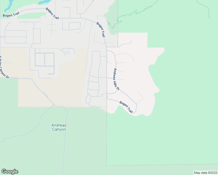 map of restaurants, bars, coffee shops, grocery stores, and more near 3572 Bogert Trail in Palm Springs