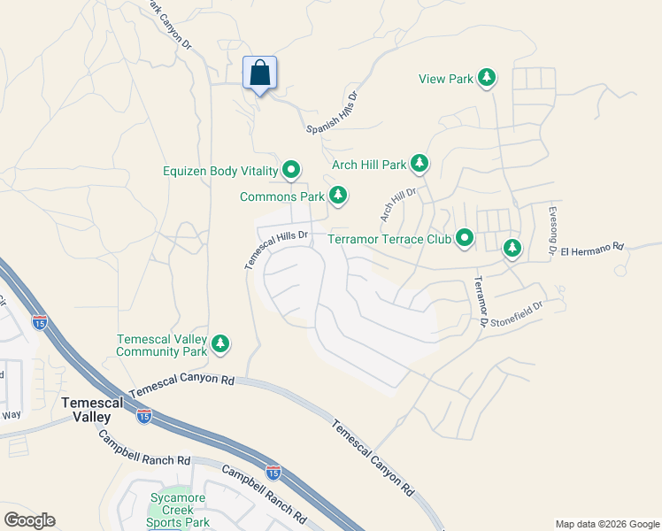 map of restaurants, bars, coffee shops, grocery stores, and more near 24179 Crestley Drive in Corona