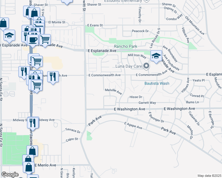 map of restaurants, bars, coffee shops, grocery stores, and more near 1927 Tennyson Street in San Jacinto