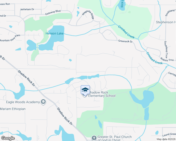 map of restaurants, bars, coffee shops, grocery stores, and more near 5988 Pattillo Lane in Lithonia