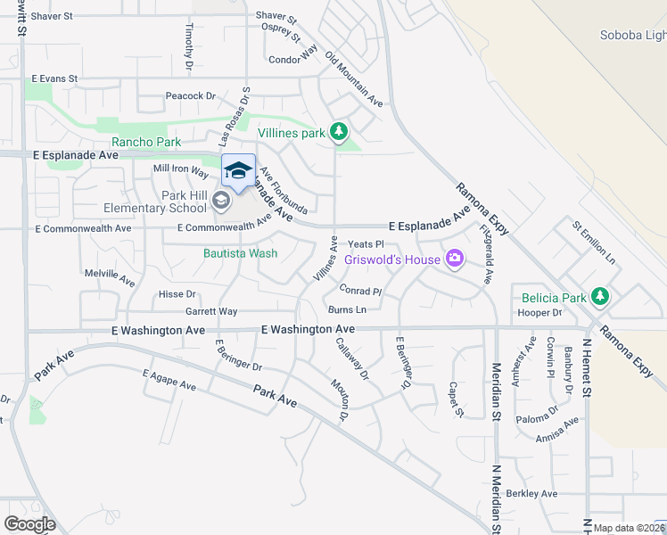 map of restaurants, bars, coffee shops, grocery stores, and more near 1908 Carroll Drive in San Jacinto