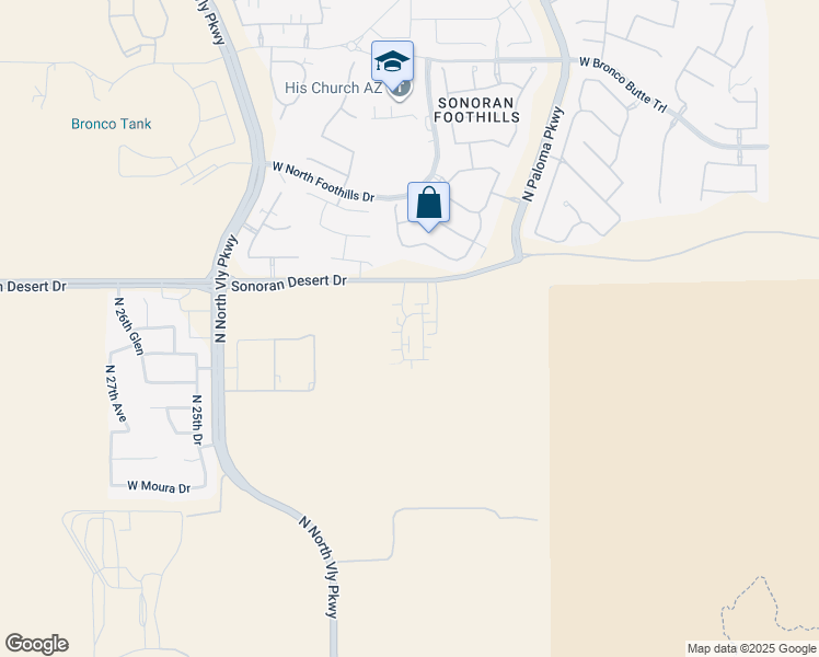 map of restaurants, bars, coffee shops, grocery stores, and more near 2049 West Gloria Lane in Phoenix