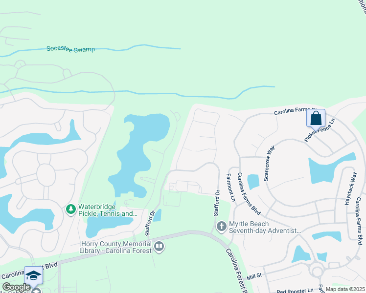 map of restaurants, bars, coffee shops, grocery stores, and more near 637 Old Castle Loop in Myrtle Beach