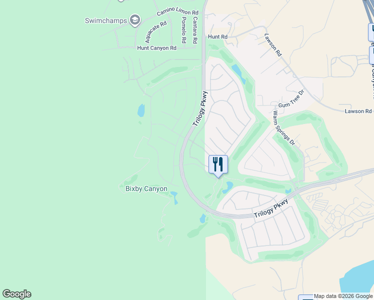 map of restaurants, bars, coffee shops, grocery stores, and more near 24185 Watercress Drive in Corona