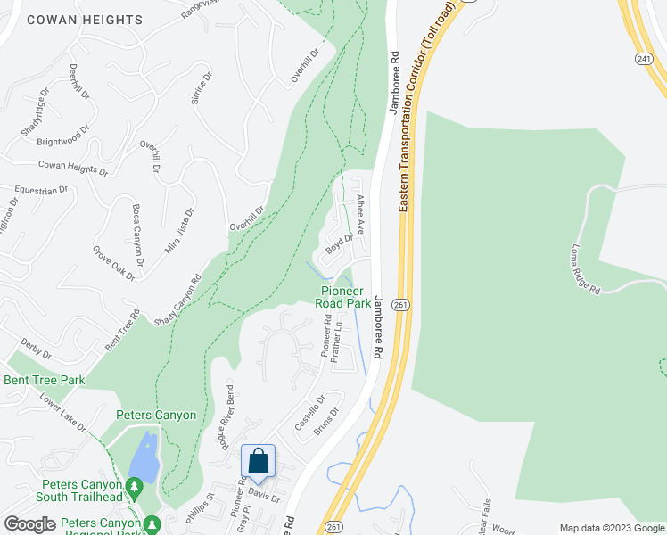 map of restaurants, bars, coffee shops, grocery stores, and more near 10260 Ferrey Drive in Tustin