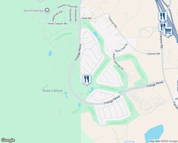 map of restaurants, bars, coffee shops, grocery stores, and more near 9170 Filaree Ct in Corona
