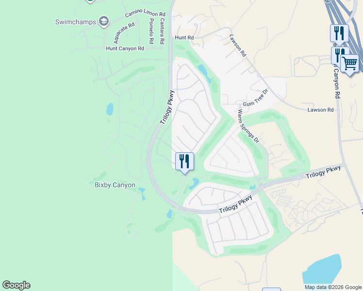 map of restaurants, bars, coffee shops, grocery stores, and more near 9141 Filaree Court in Corona