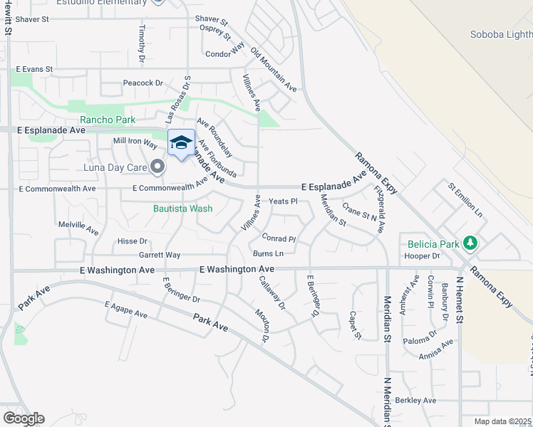 map of restaurants, bars, coffee shops, grocery stores, and more near 1908 Carroll Drive in San Jacinto