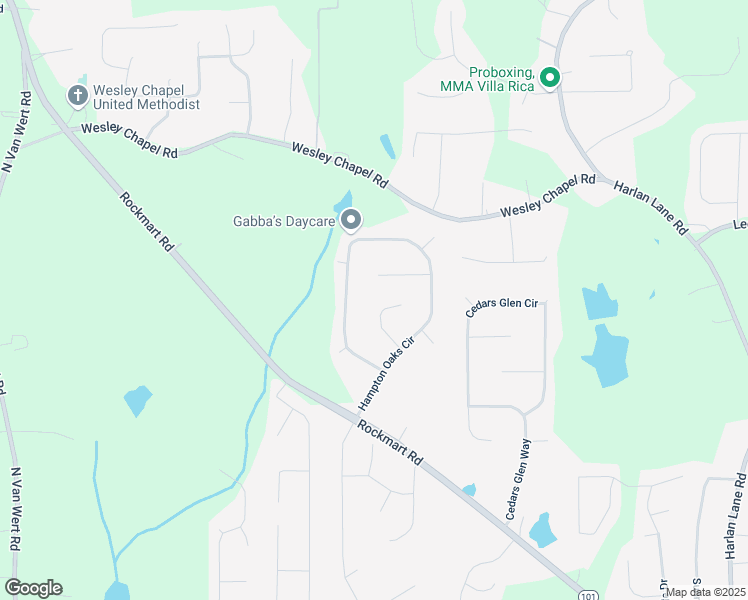 map of restaurants, bars, coffee shops, grocery stores, and more near 436 Abbey Place in Villa Rica
