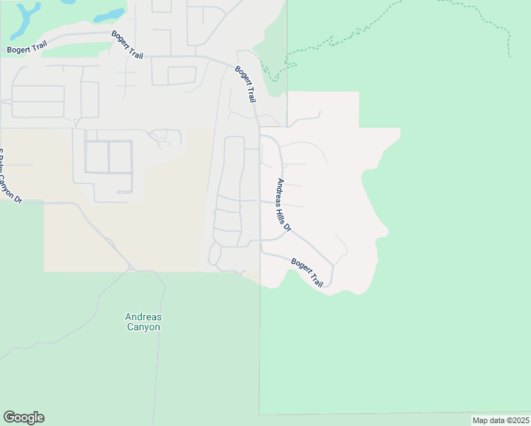 map of restaurants, bars, coffee shops, grocery stores, and more near 3520 Bogert Trail in Palm Springs