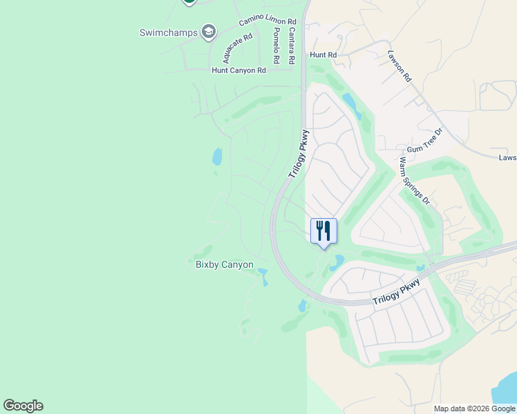 map of restaurants, bars, coffee shops, grocery stores, and more near 8861 Hollyhock Court in Corona