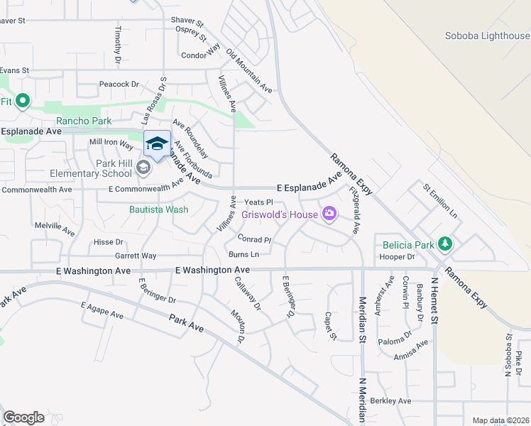 map of restaurants, bars, coffee shops, grocery stores, and more near 1549 Coldridge Circle in San Jacinto