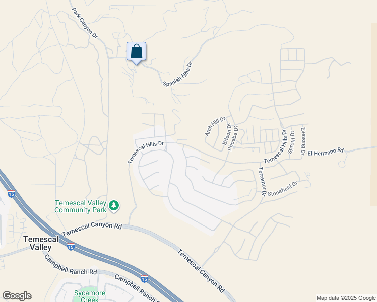 map of restaurants, bars, coffee shops, grocery stores, and more near 24184 Crestley Drive in Corona