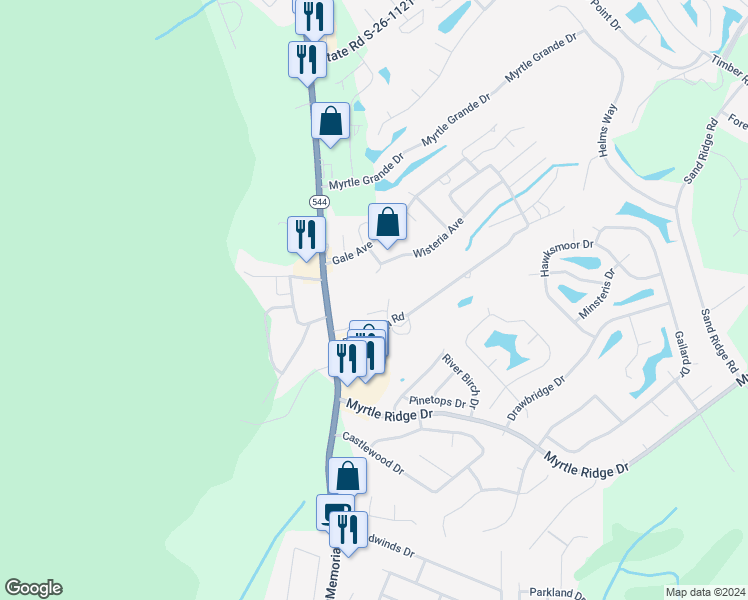map of restaurants, bars, coffee shops, grocery stores, and more near 133 Miles Standish Court in Conway