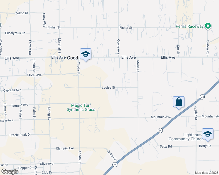 map of restaurants, bars, coffee shops, grocery stores, and more near Louise Street in Good Hope
