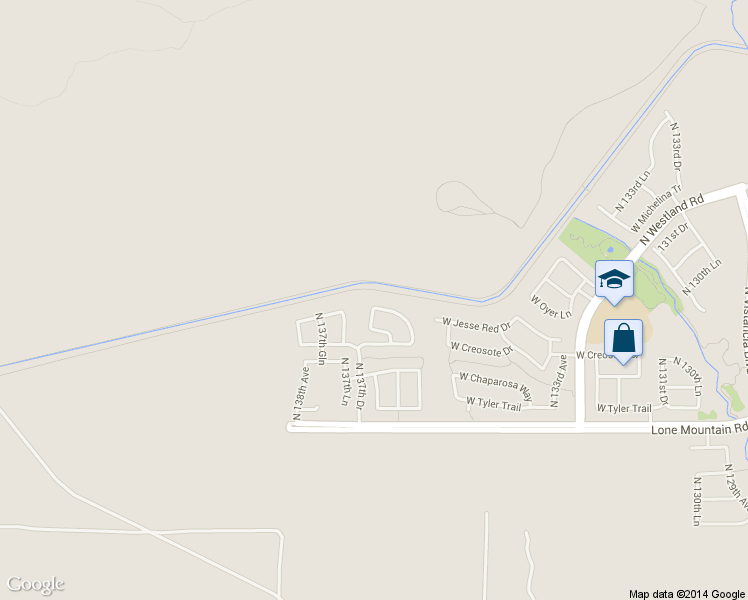 map of restaurants, bars, coffee shops, grocery stores, and more near 13700 W Jesse Red Dr in Peoria