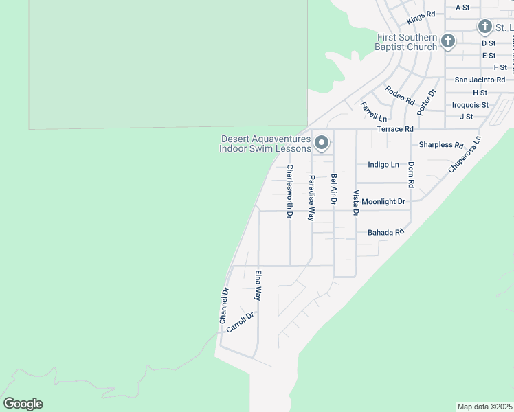 map of restaurants, bars, coffee shops, grocery stores, and more near 67920 Grandview Avenue in Cathedral City