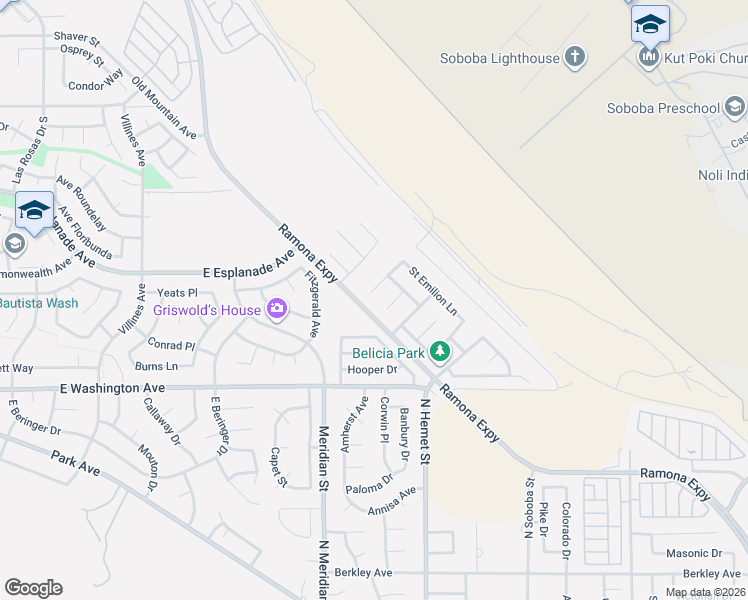 map of restaurants, bars, coffee shops, grocery stores, and more near 1817 Rue Chablis in San Jacinto