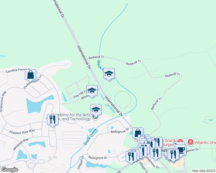 map of restaurants, bars, coffee shops, grocery stores, and more near 950 International Drive in Myrtle Beach
