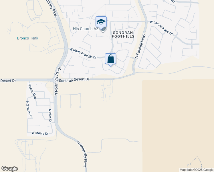 map of restaurants, bars, coffee shops, grocery stores, and more near 2049 West Gloria Lane in Phoenix