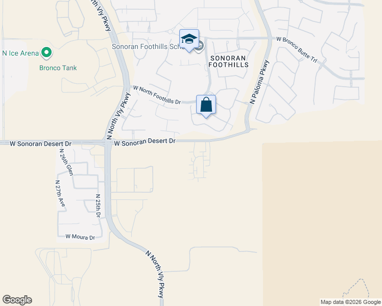 map of restaurants, bars, coffee shops, grocery stores, and more near 2049 West Gloria Lane in Phoenix