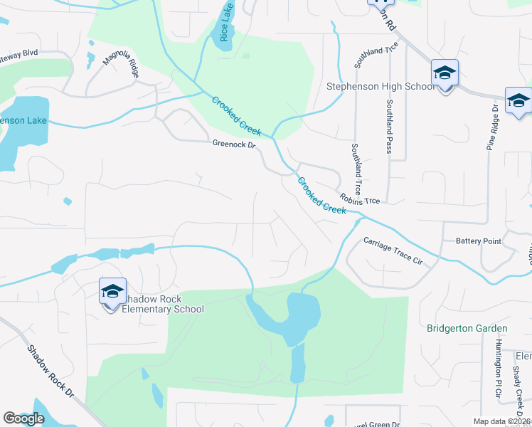map of restaurants, bars, coffee shops, grocery stores, and more near 601 Shadow Lake Drive in Lithonia
