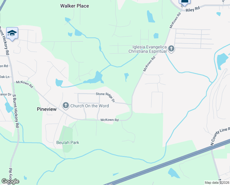 map of restaurants, bars, coffee shops, grocery stores, and more near 3499 Stone Ridge Court in Douglasville