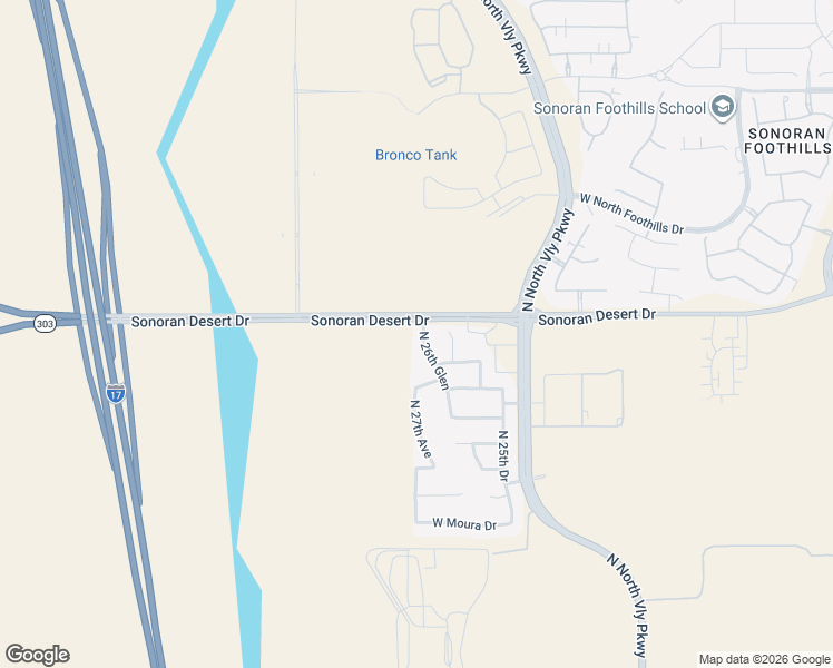 map of restaurants, bars, coffee shops, grocery stores, and more near 31230 North 26th Glen in Phoenix