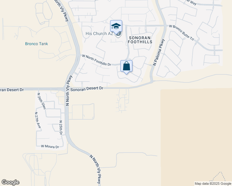 map of restaurants, bars, coffee shops, grocery stores, and more near 2049 West Gloria Lane in Phoenix