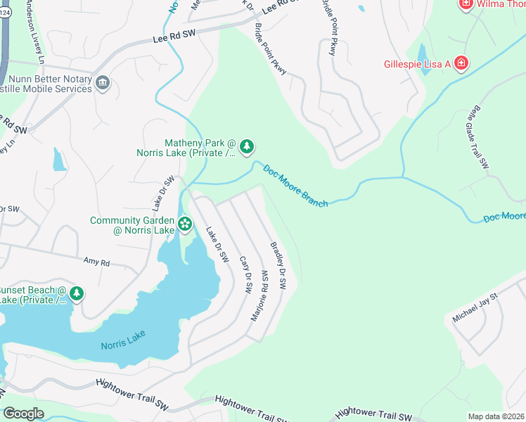 map of restaurants, bars, coffee shops, grocery stores, and more near 4220 Bradley Drive Southwest in Snellville