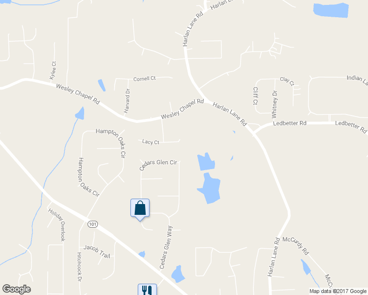 map of restaurants, bars, coffee shops, grocery stores, and more near 221 Martins COurt in Villa Rica