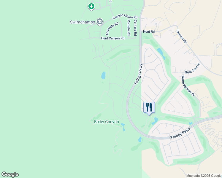 map of restaurants, bars, coffee shops, grocery stores, and more near 24102 Fawnskin Drive in Corona