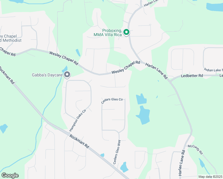 map of restaurants, bars, coffee shops, grocery stores, and more near 304 Lacy Court in Villa Rica