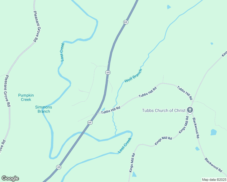 map of restaurants, bars, coffee shops, grocery stores, and more near 519-525 Blackwell Lane in Oakman