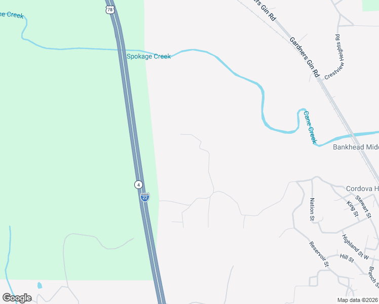 map of restaurants, bars, coffee shops, grocery stores, and more near 259 Hilltop Road in Cordova