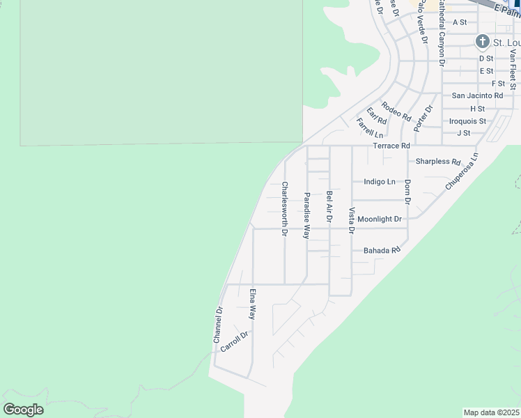 map of restaurants, bars, coffee shops, grocery stores, and more near 67920 Grandview Avenue in Cathedral City